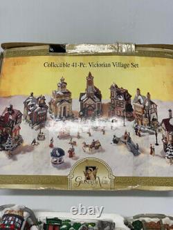 Grandeur Noel Collectible Victorian Village Set READ FREE SHIPPING