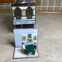 HERSHEY STAINED GLASS -Chocolate Town 1996-Mr Goodbar Cafe- Lighted-RUDY BROS