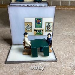 HERSHEY STAINED GLASS -Chocolate Town 1996-Mr Goodbar Cafe- Lighted-RUDY BROS