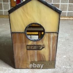 HERSHEY STAINED GLASS -Chocolate Town 1996-Mr Goodbar Cafe- Lighted-RUDY BROS