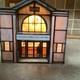 HERSHEY STAINED GLASS -Chocolate Town 1996-post Office 3 Lights-RUDY BROS
