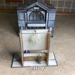 HERSHEY STAINED GLASS -Chocolate Town 1996-post Office 3 Lights-RUDY BROS