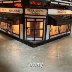 HERSHEY STAINED GLASS -Chocolate Town 1996-the Gallery 2 Lights-RUDY BROS