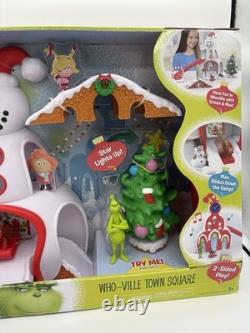 HTF RARE The Grinch Stole Christmas Movie Max Who-Ville Town Square Play Set
