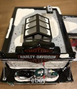 Harley Davidson Motorcycle Shop Department 56 Snow Village