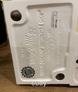 Harley Davidson Motorcycle Shop Department 56 Snow Village