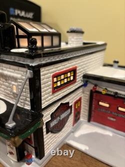 Harley Davidson Motorcycle Shop Department 56 Snow Village