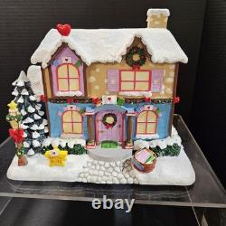 Hawthorne Care Bears Care-A-Lot Christmas Village Lighted Book Shop