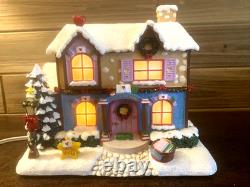 Hawthorne Care Bears Care-A-Lot Christmas Village Lighted Book Shop