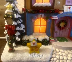 Hawthorne Care Bears Care-A-Lot Christmas Village Lighted Book Shop