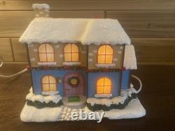 Hawthorne Care Bears Care-A-Lot Christmas Village Lighted Book Shop