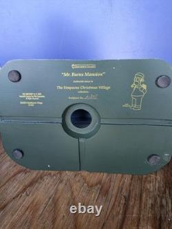 Hawthorne Christmas Village Simpsons Mr Burns Mansion Mint In Box Unused COA