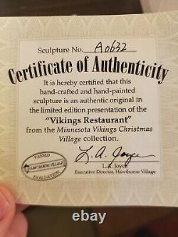 Hawthorne Village 2003 Minnesota Vikings Restaurant with Certificate