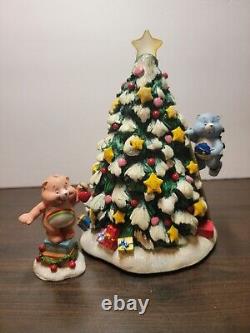 Hawthorne Village Care Bears Care-a-lot Christmas Tree Grumpy Bear Cheer Bear