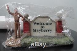 Hawthorne Village New Sealed Welcome To Mayberry Sign Andy Griffith Christmas 96