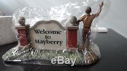 Hawthorne Village New Sealed Welcome To Mayberry Sign Andy Griffith Christmas 96