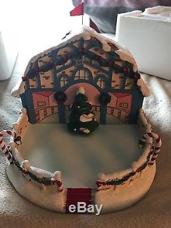 Hawthorne Village Rudolph's Christmas Town Ice Skating Rink, Brand New With COA