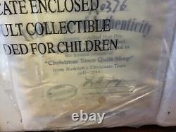 Hawthorne Village Rudolph's Christmas Town Quilt Shop NIB Rare