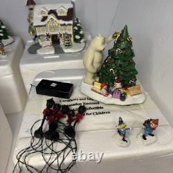 Hawthorne Village Rudolph's Christmas Town Village Collection Bundle Of 5 Sets