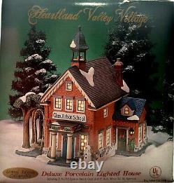 Heartland Valley Village Glen Arbor School Lighted Christmas NIB SEALED