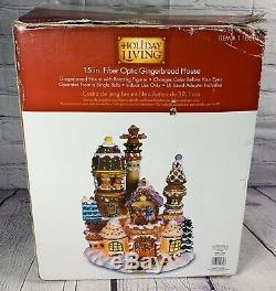 Holiday Living Fiber Optic Gingerbread House 15 Illuminated Christmas Animated