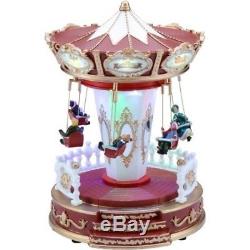 Holiday Time Christmas Village Lighted Musical Flying Chair Carnival Ride