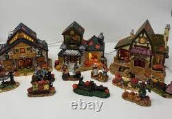 Holiday Time Thanksgiving Village House Lighted Set The Pumpkin Place 12 Pieces