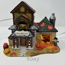 Holiday Time Thanksgiving Village House Lighted Set The Pumpkin Place 12 Pieces