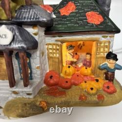 Holiday Time Thanksgiving Village House Lighted Set The Pumpkin Place 12 Pieces
