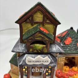 Holiday Time Thanksgiving Village House Lighted Set The Pumpkin Place 12 Pieces