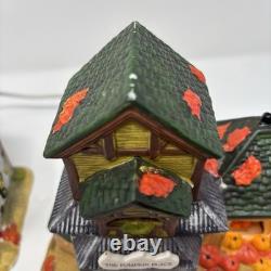 Holiday Time Thanksgiving Village House Lighted Set The Pumpkin Place 12 Pieces