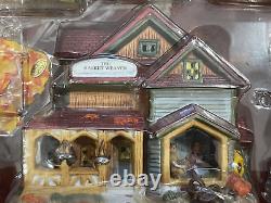 Holiday Time Thanksgiving Village House Set The Basket Weaver NOS 10-Pc Lighted