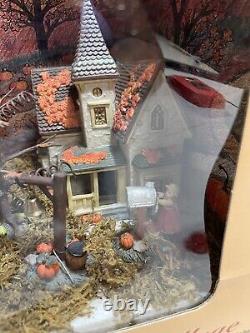Home Accents 9 Pc Porcelain Bountiful Harvest Fall Lighted Village House Set