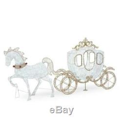 Home Accents Holiday Spirited Sparkle 48 in. Christmas LED Carriage and Horse