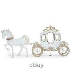 Home Accents Holiday Spirited Sparkle 48 in. Christmas LED Carriage and Horse