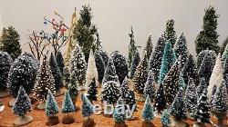 Huge Lot! DEPT 56 LEMAX CHRISTMAS VILLAGE PINE TREES LOT OF 100 Trees/Shrubs
