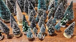 Huge Lot! DEPT 56 LEMAX CHRISTMAS VILLAGE PINE TREES LOT OF 100 Trees/Shrubs