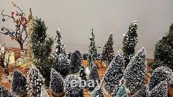 Huge Lot! DEPT 56 LEMAX CHRISTMAS VILLAGE PINE TREES LOT OF 100 Trees/Shrubs