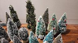 Huge Lot! DEPT 56 LEMAX CHRISTMAS VILLAGE PINE TREES LOT OF 100 Trees/Shrubs