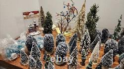 Huge Lot! DEPT 56 LEMAX CHRISTMAS VILLAGE PINE TREES LOT OF 100 Trees/Shrubs