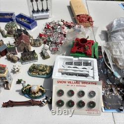 Huge Vintage Christmas Village Lot 500+ Pieces Buildings Train Acc Depto 56 Etc