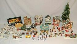 Huge lot of mixed Coca-Cola, Dept 56, lemax & other Christmas Village figures C2