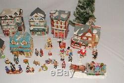 Huge lot of mixed Coca-Cola, Dept 56, lemax & other Christmas Village figures C2