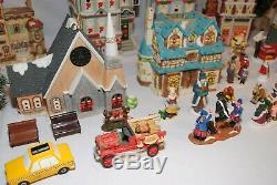 Huge lot of mixed Coca-Cola, Dept 56, lemax & other Christmas Village figures C2