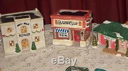 Its A Wonderful Life Village Huge 15 Pc Lot 14 Buildings & + Bus All Mint In Box