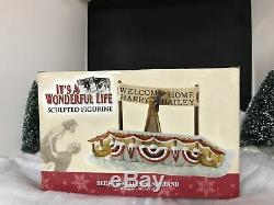 It's A Wonderful Life Enesco Christmas Village Bedford Falls BANDSTAND RARE NIB