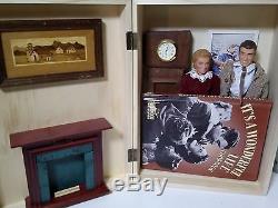 It's A Wonderful Life FOLK ART with box house interior, figures, & cookbook