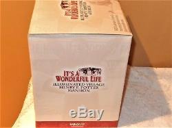 It's A Wonderful Life Henry Potter Mansion by Enesco 2005 RARE COA Included MIB