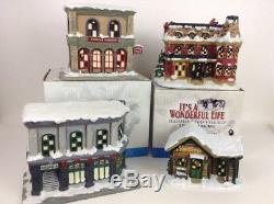 Its A Wonderful life Illuminated Village COMPLETE Set Of 4 Series 1 By Enesco