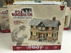 Its A Wonderful life Illuminated Village Complete Set Of 4 Series 2 By Enesco